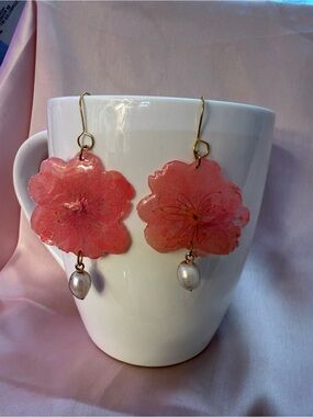 Handmade flower earrings